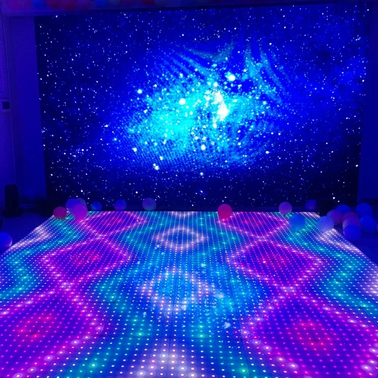 Led Dancing Floor Disco Digital Video Wedding Party Stage Dj Lighting Pixel Led Dance Show Decoration Marriage Anniversary Event