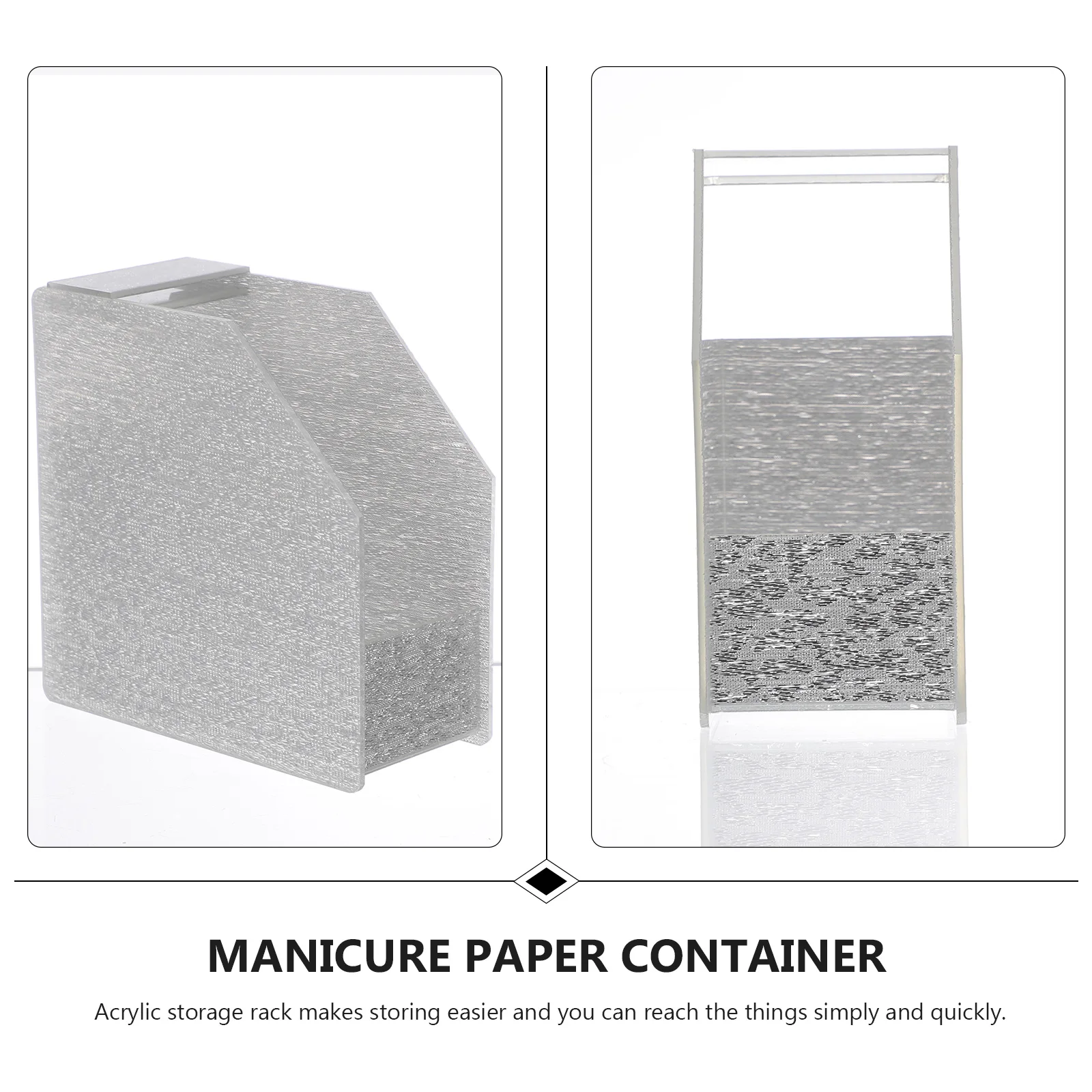 

Acrylic Nail Art Paper Holder Wear Resistant Storage Remover Paper Wipe Holder Manicure Paper Case for Nail Salon Personal Use