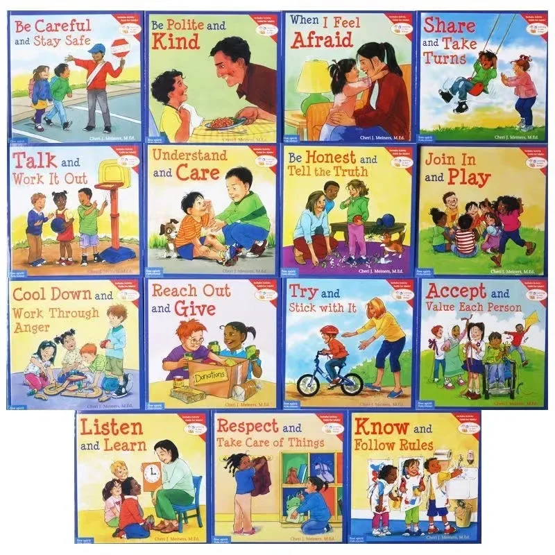 15 books/set Learning to Get along children educational English picture story book social skills IQ EQ practice for 5-10 years