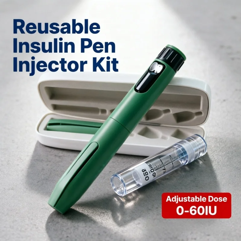 Reusable Pen Injector for 3ml Cartridge with Travel Case, Portable Insulin Injection Device for Diabetes Care