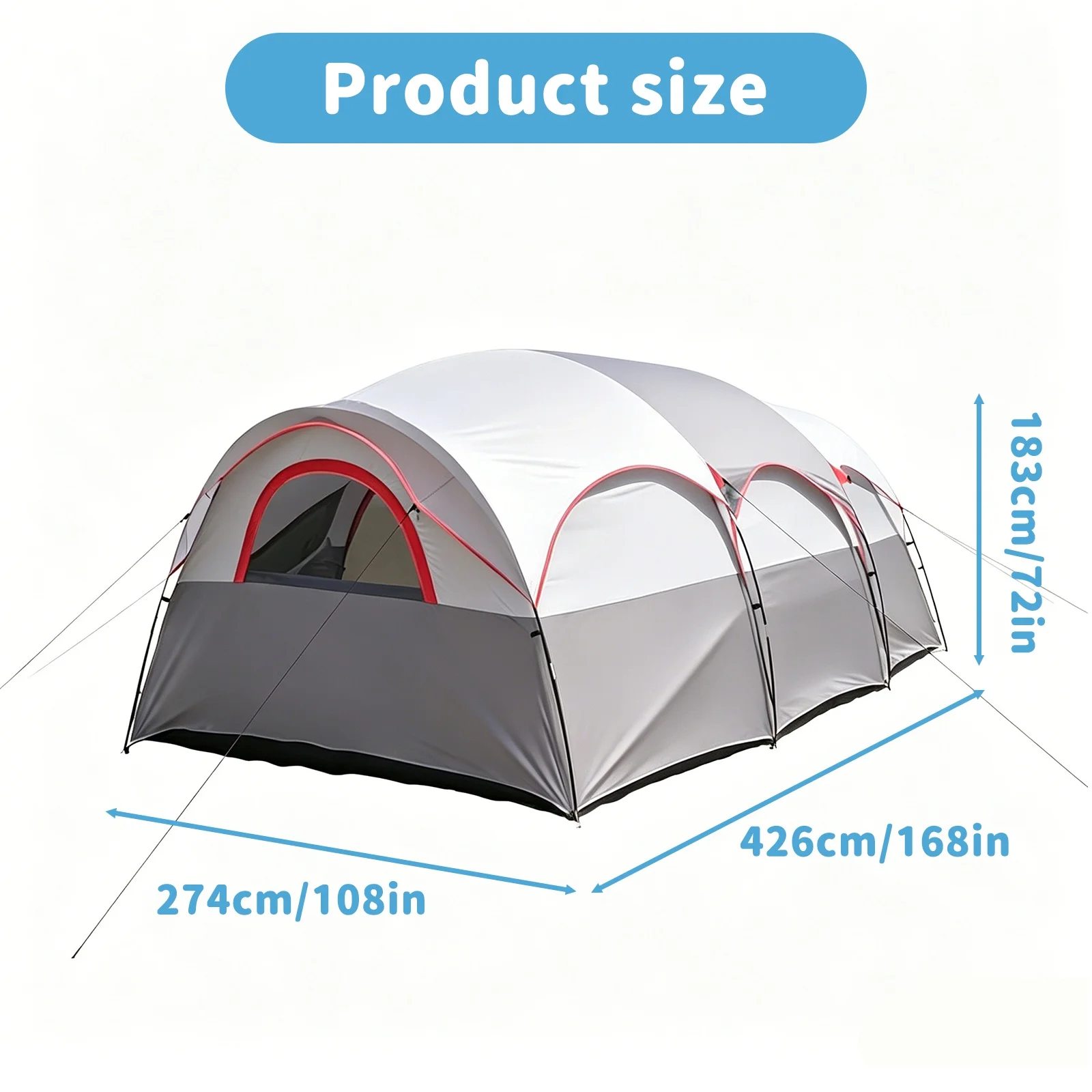 8-10 Person Camping Tent for Seasonal Camping Trips, Room Shelter, Versatile Family Tent for Spring Fall