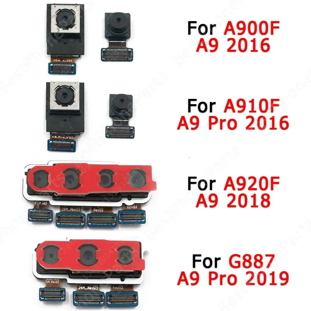 Cámara frontal trasera para Samsung Galaxy A9 Pro 2016 2018 2019 Selfie módulo de cámara trasera Frontal piezas de repuesto
