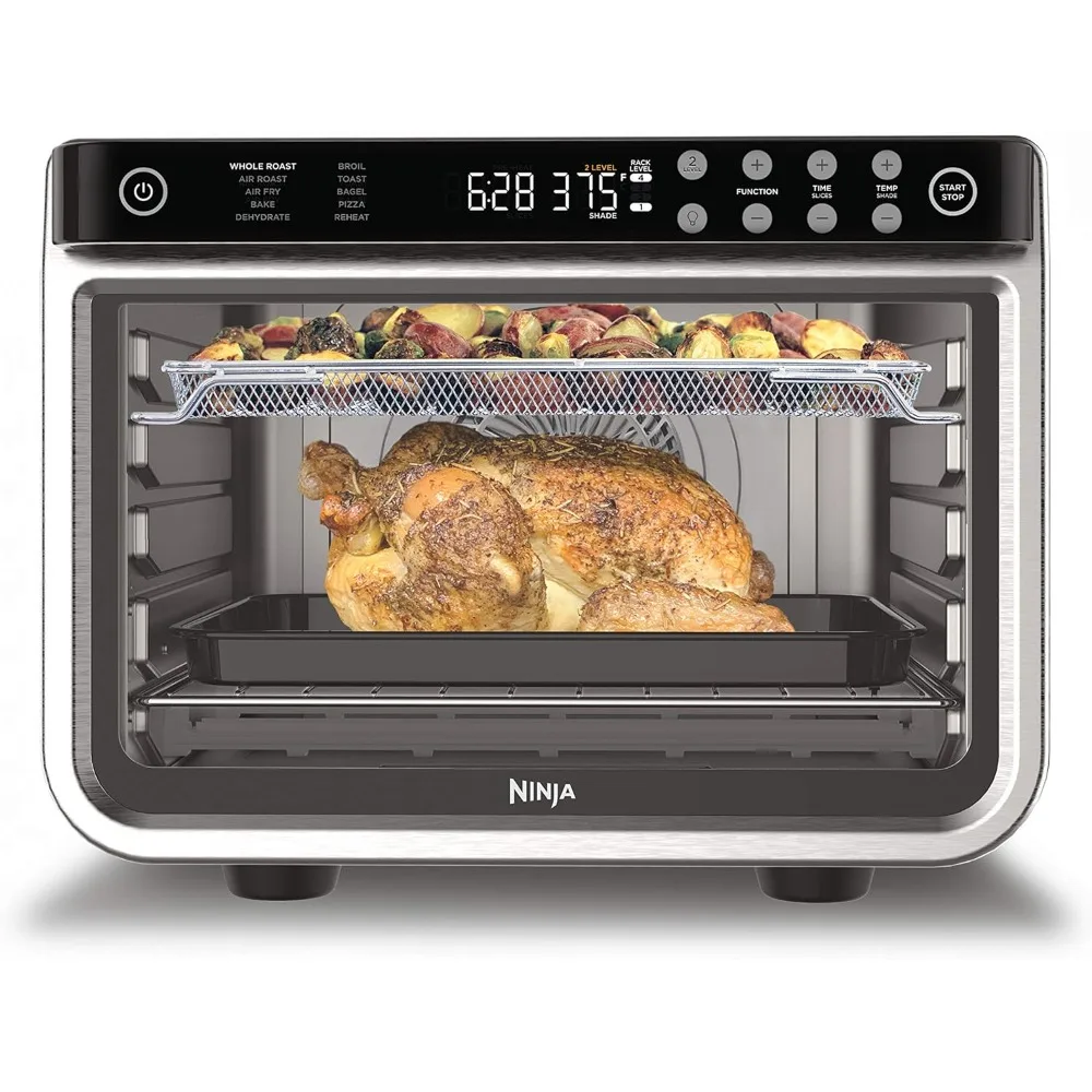 Air Fryers, 10-in-1 Digital Countertop Convection Toaster Oven with Dehydrate and Reheat, Stainless Steel Finish, Air Fryers