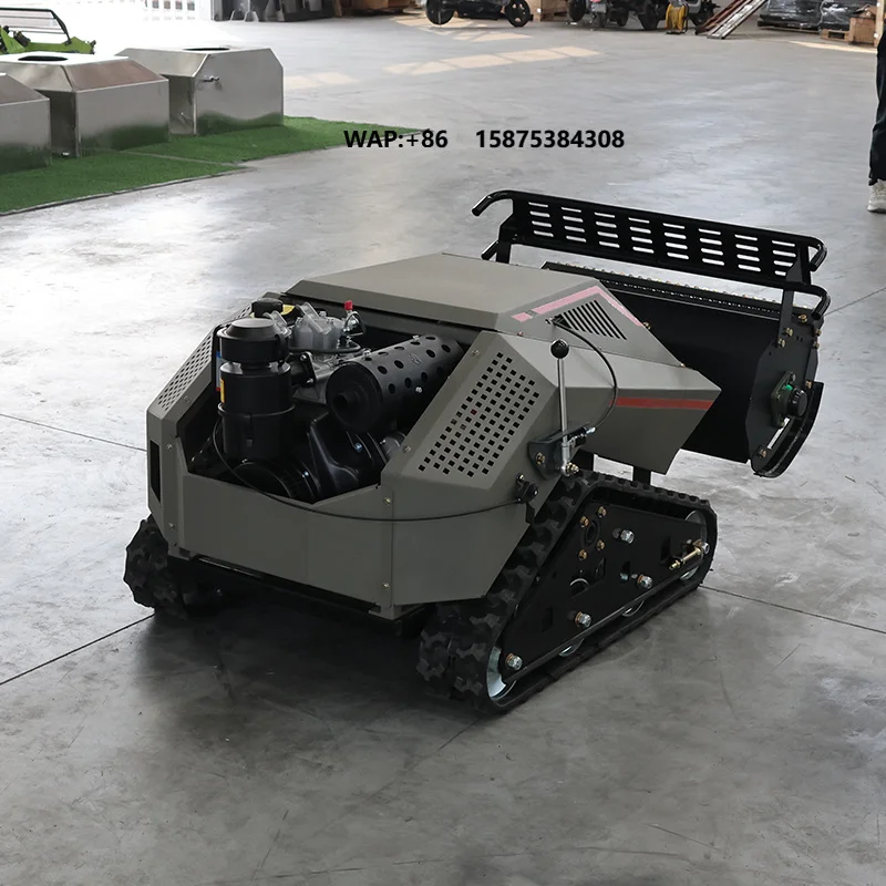 In Stock Fast Delivery 800mm Powered Crawler Robot Remote Control Lawn Flail Mower With Ditcher