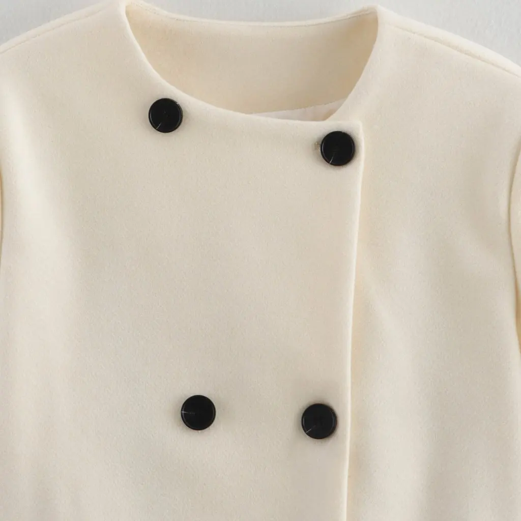 

European And American Fashion Hem Irregular Woolen Coat Spring New Women's Outerwear B69220