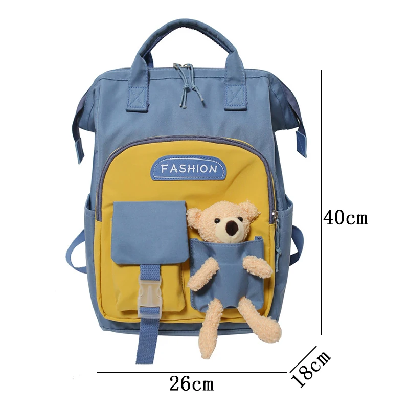 Zaino donna moda impermeabile Nylon manico morbido Multi-tasca cerniera da viaggio Feminina borse da scuola per studenti zaino per Laptop