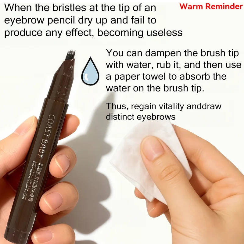 Waterdicht wenkbrauwpotlood - Snelle vorm, ultrafijne natuurlijke uitstraling, waterdicht en zweetbestendig, duurzame make-up, wenkbrauwinstelling