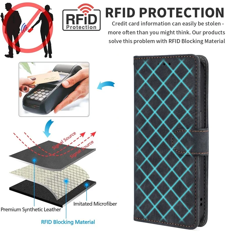 Capa carteira flip para BLU Bold N4 fornece capa clássica de couro para celular para BLU Bold N4 slot para cartão capa traseira