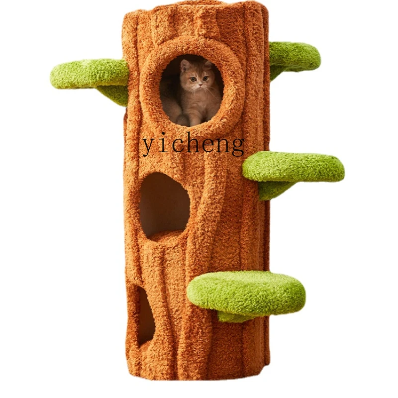 

Xl Cat Climbing Frame Large Tree Jumping Platform Integrated Luxury Solid Wood Cat Rack Villa