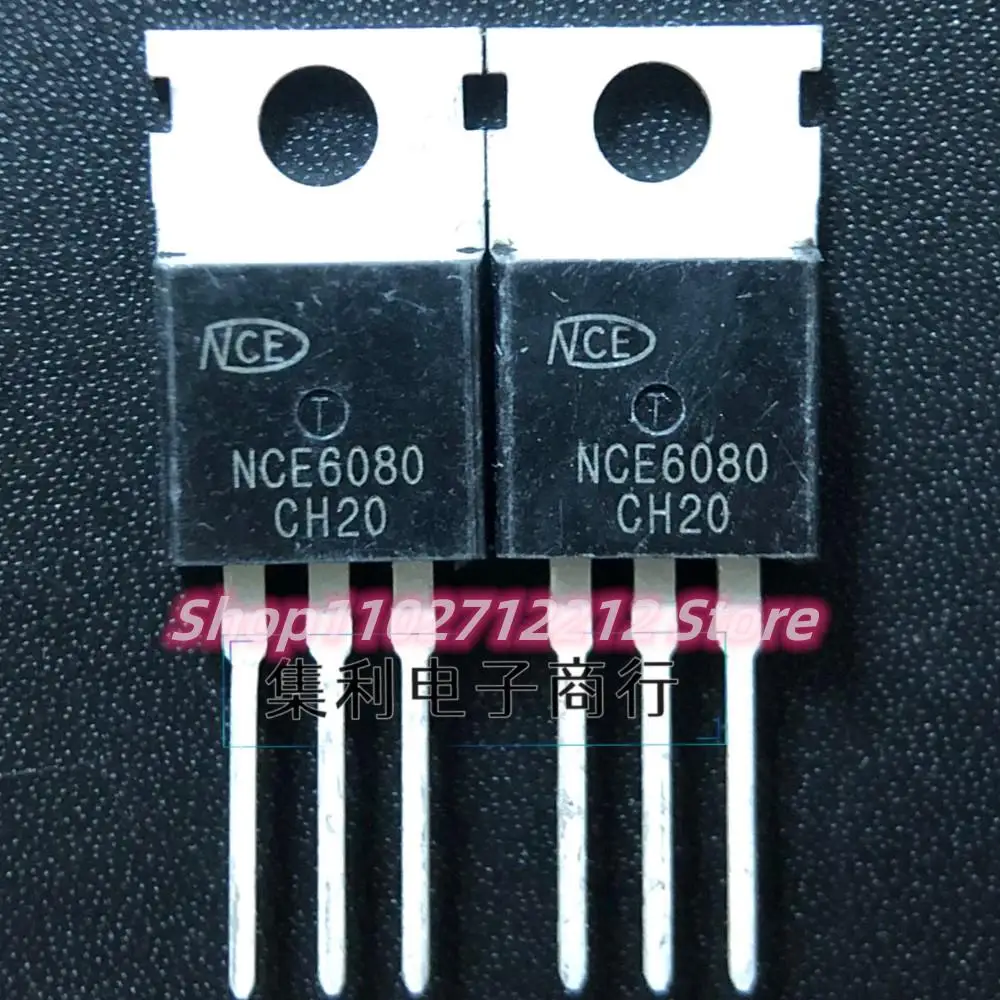 5PCS-10PCS  NCE6080  TO-220 60V/80A MOS N  Imported NEW Original  Best Quality