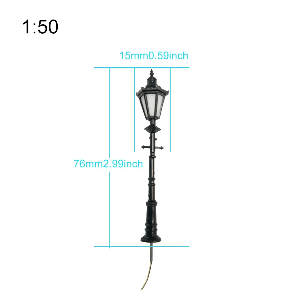 Led 가로등 모델 철도 기차 램프, 정원 램프, 모래 테이블, 건축 건물 조경, 1:75-1:200 체중계, 3v, 5 개