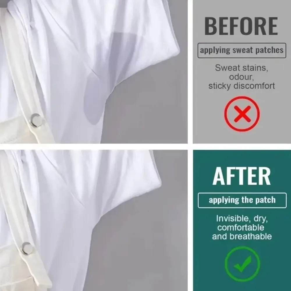 Cuscinetti per il sudore delle ascelle in tessuto non tessuto Cuscinetti per ascelle usa e getta traspiranti Patch ultrasottile anti-sudore che assorbe il sudore