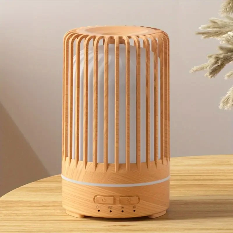 Silent Wood Grain Aromatherapy Diffuser, Ultrasonic Humidifier, Essential Oil Fragrance Sprayer for Bedroom