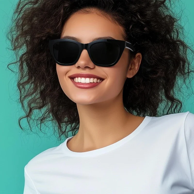 

BLUEMOKY женские модные классические солнцезащитные очки с поляризацией UV400, защита «кошачий глаз», ретро-оттенки для улицы, легкий комфорт