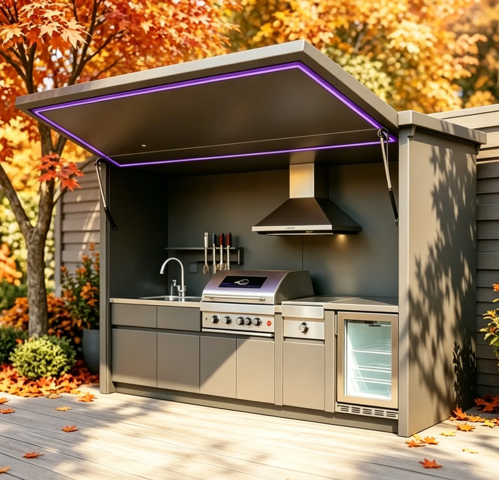 Full Equipped Outdoor Kitchen Bundle, Complete Cooking Set & Premium Non Stick Cookware,Sturdy &Functional for Outdoor Scenarios