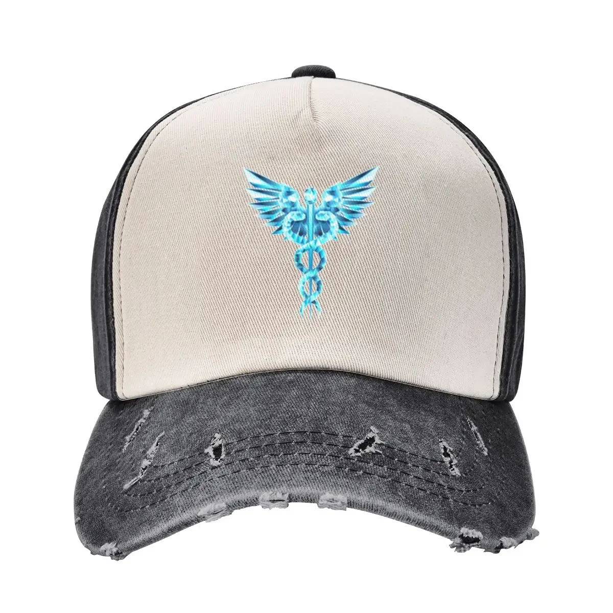 

Blue Caduceus Symbol Baseball Cap men's big size hat tactical cap Hat Man Luxury cute Mens Tennis Women's