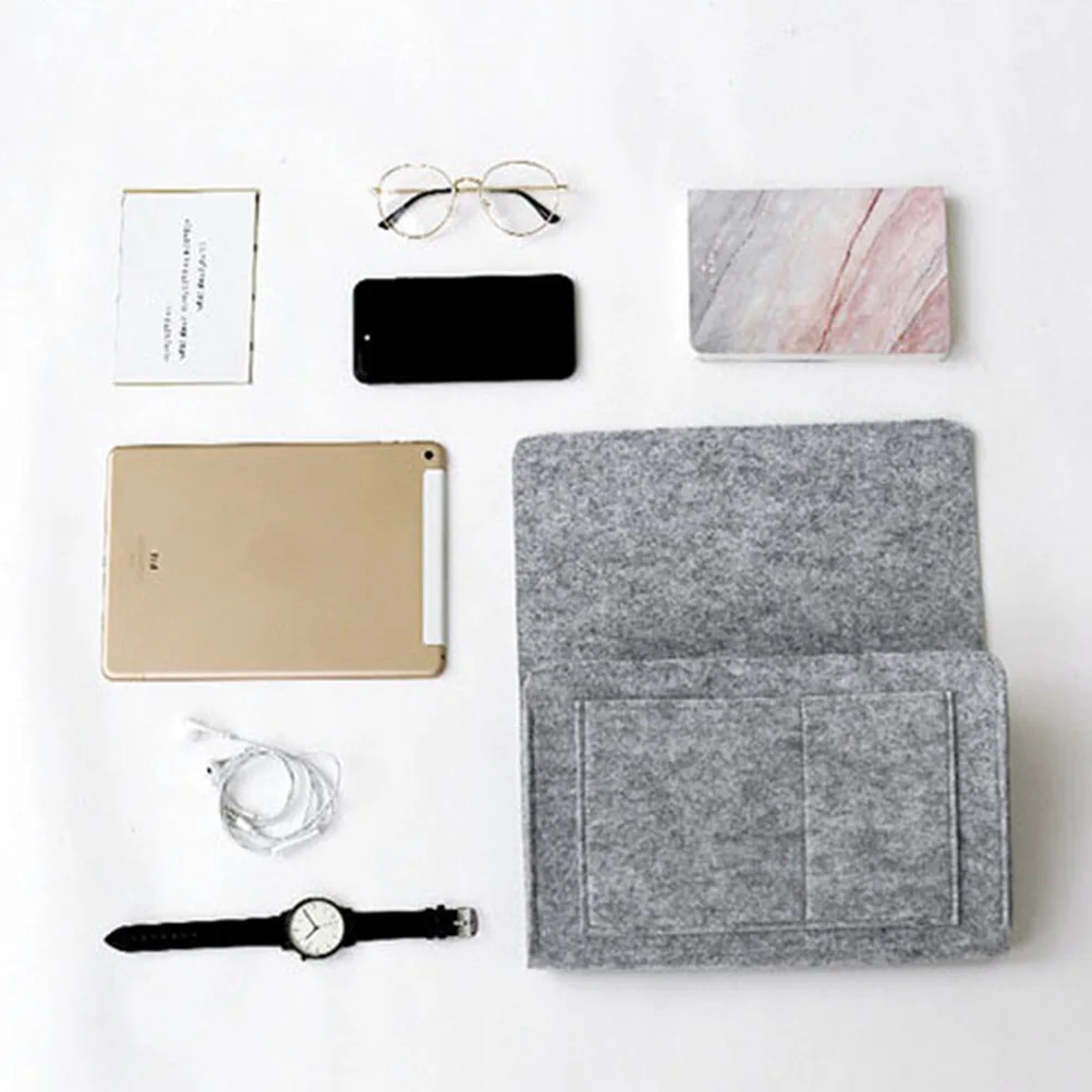 

2pcs Bedside Storage Bag Premium Felt Hanging Organizer For Bed Sofa Desk Tidy Solution Felt Storage Bag Bedside