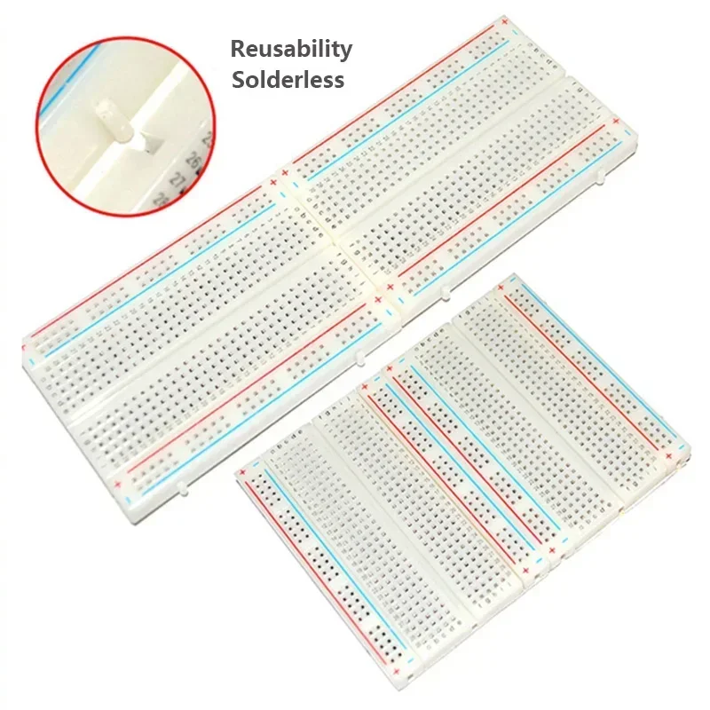 1pc Solderless Breadboard 750/830 Plug Holes Versatile Prototyping Circuit Testing Boards for DIY