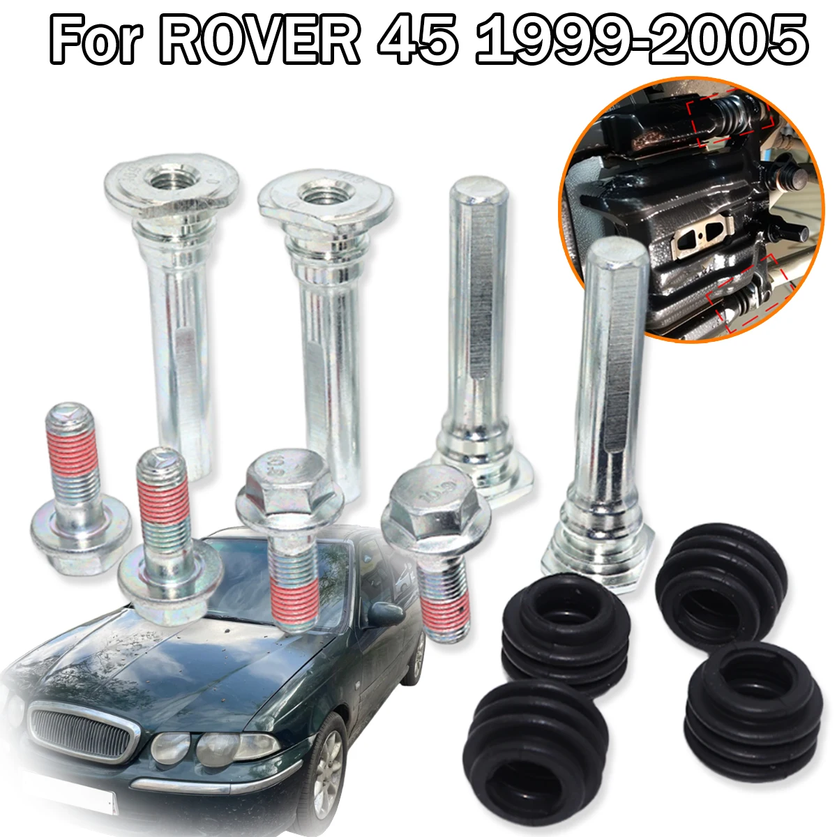 

Rear Left Right Caliper Cylinder Slider Guide Pin For Disc Housing Bolt Rubber Bushing Boot Seal Repair Kit For Rover 45 99-05