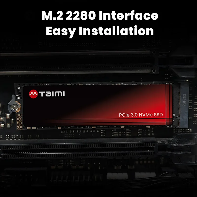 Taimi M2 SSD PCIe Gen3x4 NVMe M.2 2280, prędkość odczytu do 3500 MB/s i zapisu do 3000 MB/s, idealny do gier, laptopów, komputerów PC i stacji roboczych. — zdjęcie produktu 6