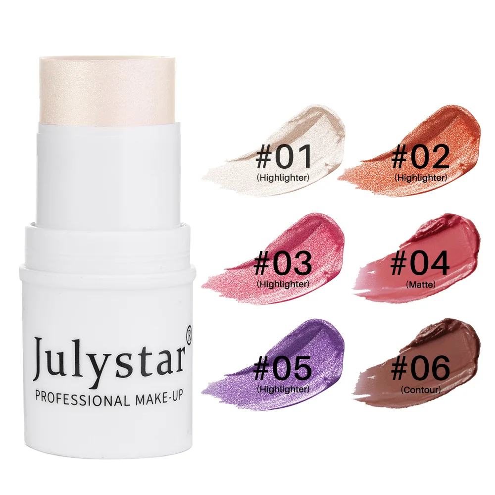 Julystar-Bâton de contouring pour le visage, fard à joues en poudre 256, éclaircit les lèvres, maquillage pour femmes, cosmétiques portables, 03 utilisation