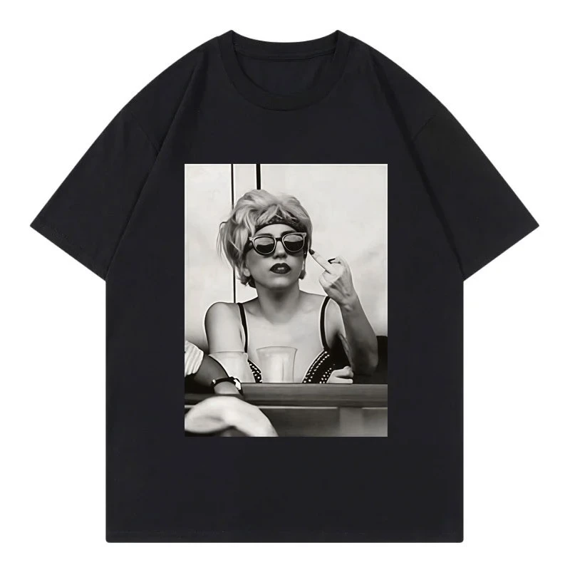 2026 New Singer Lady Gaga Merch T Shirt Men Women Clothing Harajuku Pop Music Short Sleeve T-shirt High Quality T-shirts Summer