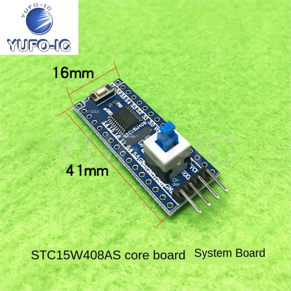1PCS Stc15w408as Core Board Minimum System Board 51 Single Chip Microcomputer Development Board Ttop20 Anti-Smashing Shoes
