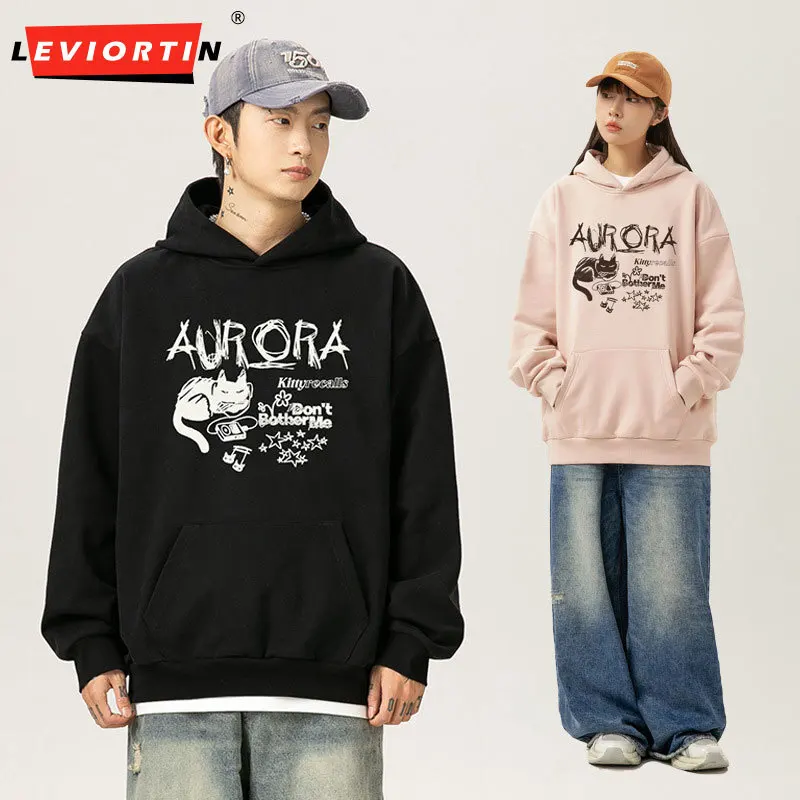 

Hip Hop Men Hoodie Sweatshirts Y2K Streetwear Japanese Anime Cut Print Hooded Harajuku Fashion Loose Pullover Hoodies Unisex