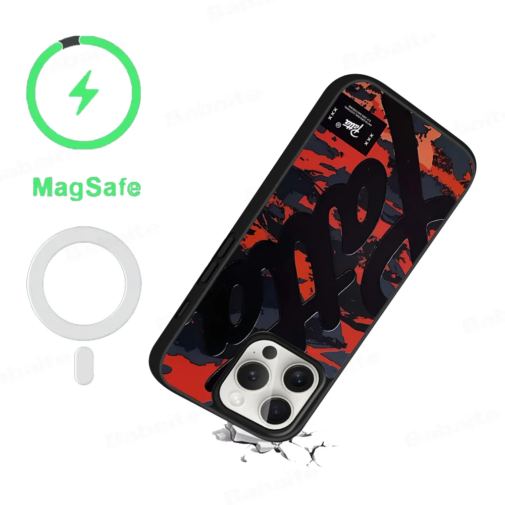 Fashion P-patta Phone Case Magnetic Case For IPhone 16 14 13 12 11 15 Pro Max Plus For Magsafe Wireless Charge Cover