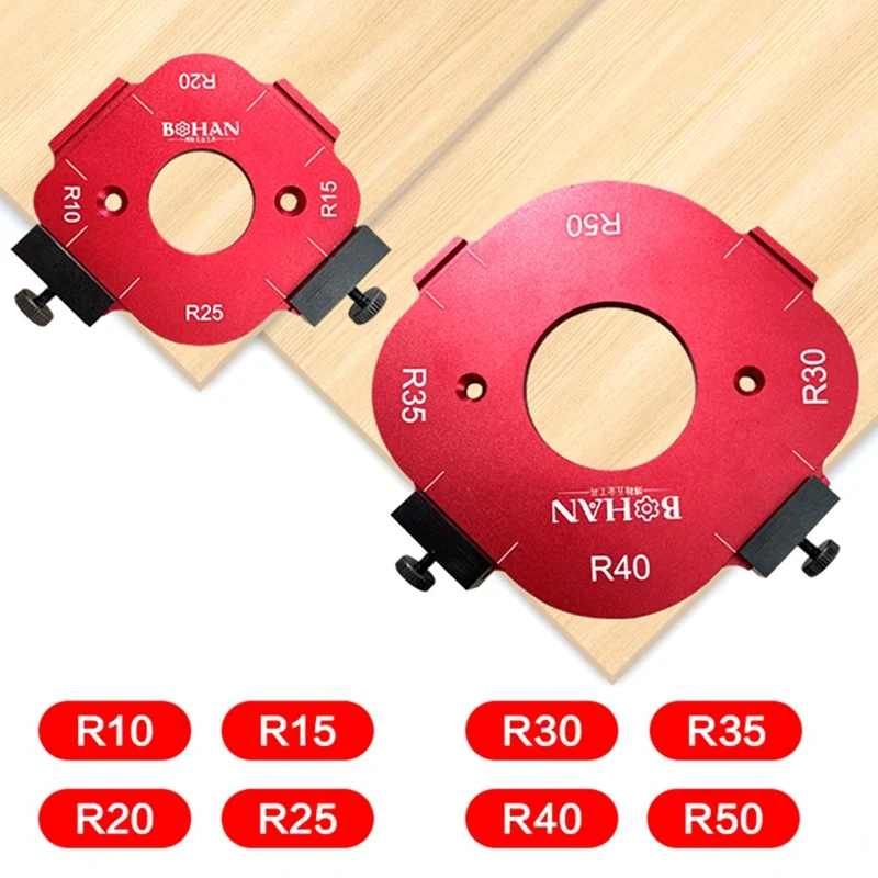 Wood Panel Radius R Plate Trimming Machine Engraving Machine Aluminum Alloy Round Corner Jig Template