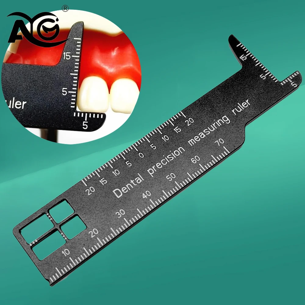 

AG Dental Precision Measuring Ruler Double Sided Scale Aluminum Multi-measuring Ruler Endodontic Medical Tools Lab
