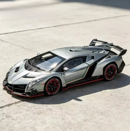 1:24 Veneno Car Model Simulation Sports Car Diecast Alloy Car Model For Gift Collection Ornaments