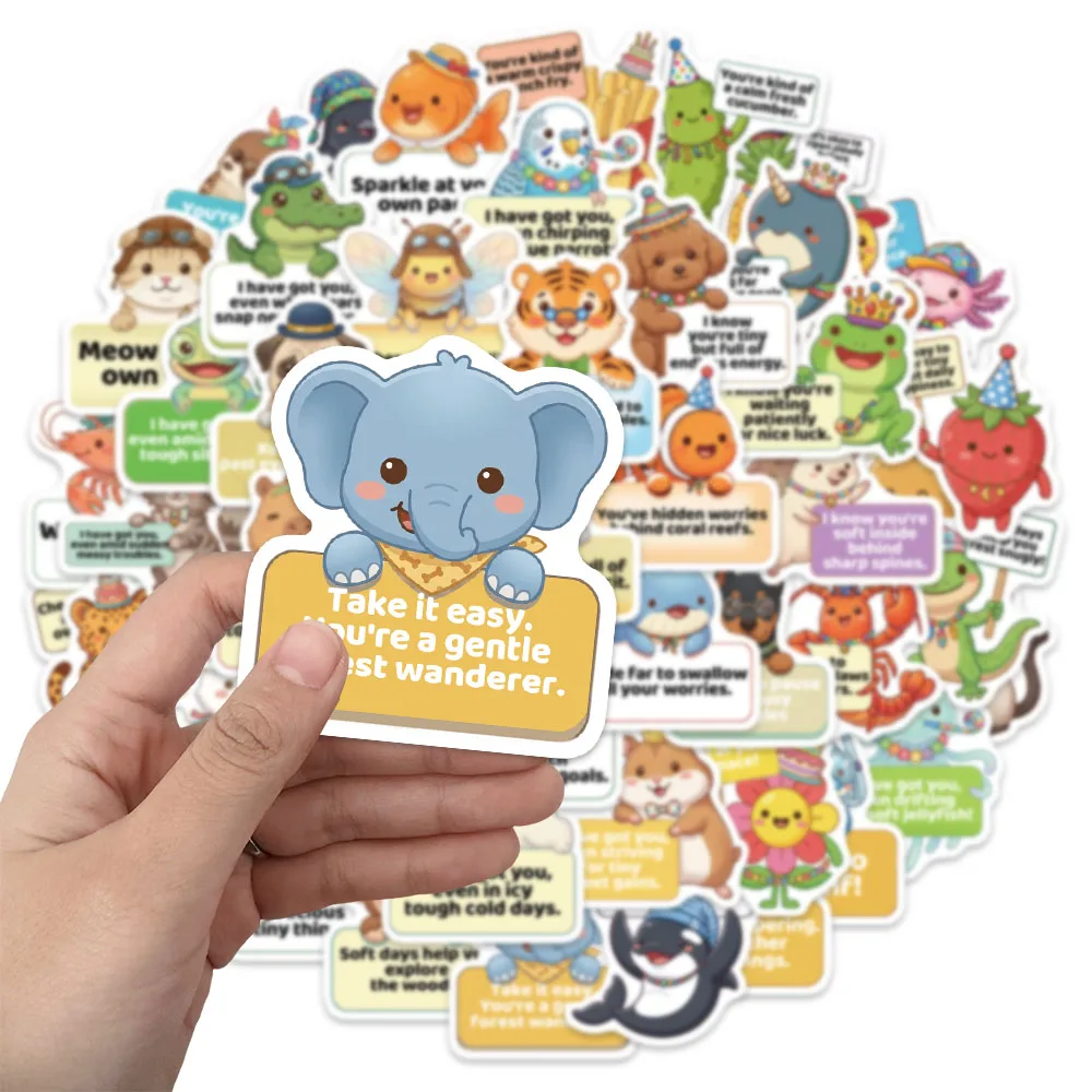 50PCS Small Animal 2 Cartoon Graffiti Stickers DIY Phone Cases, Postcards, Luggage, Notebook Speakers Waterproof Stickers