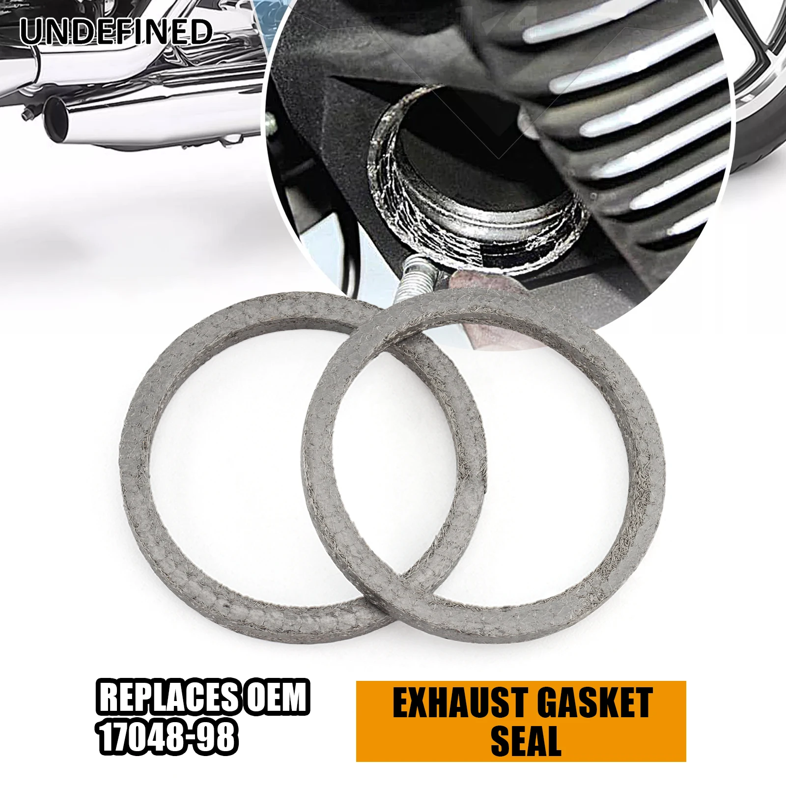 Motorcycle 2pcs Tapered Exhaust Gaskets Seal For Harley Big Twin Dyna Softail Sportster Touring FLHT 1984+ Replace OEM 17048-98