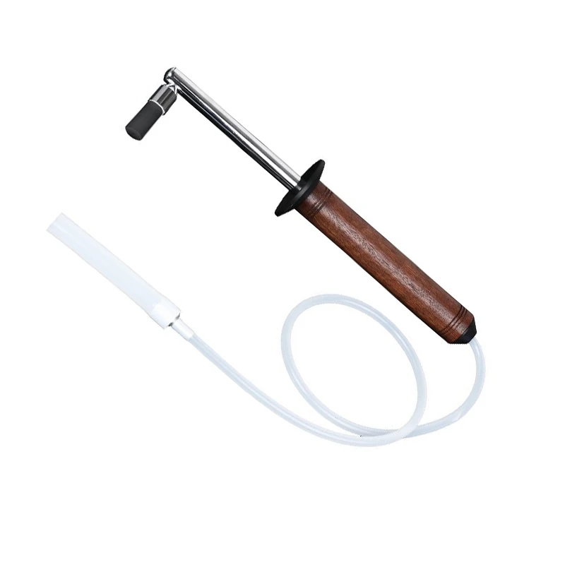 

Italian Coffee Machine Steam Brush: High-Pressure Anti-Scald, Solid Wood Handle & Nylon Bristles