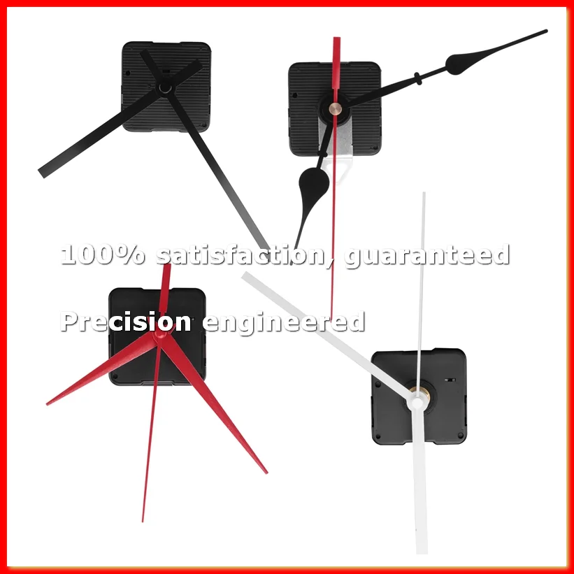 4Pcs Long Shaft Quartz Clock Movement Mechanism Motor Kit with 6 Pair Different Clock Repair Parts Replacement-A13G