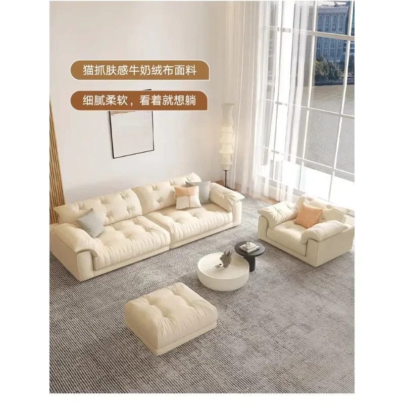 small apartment straight row, fabric clouds