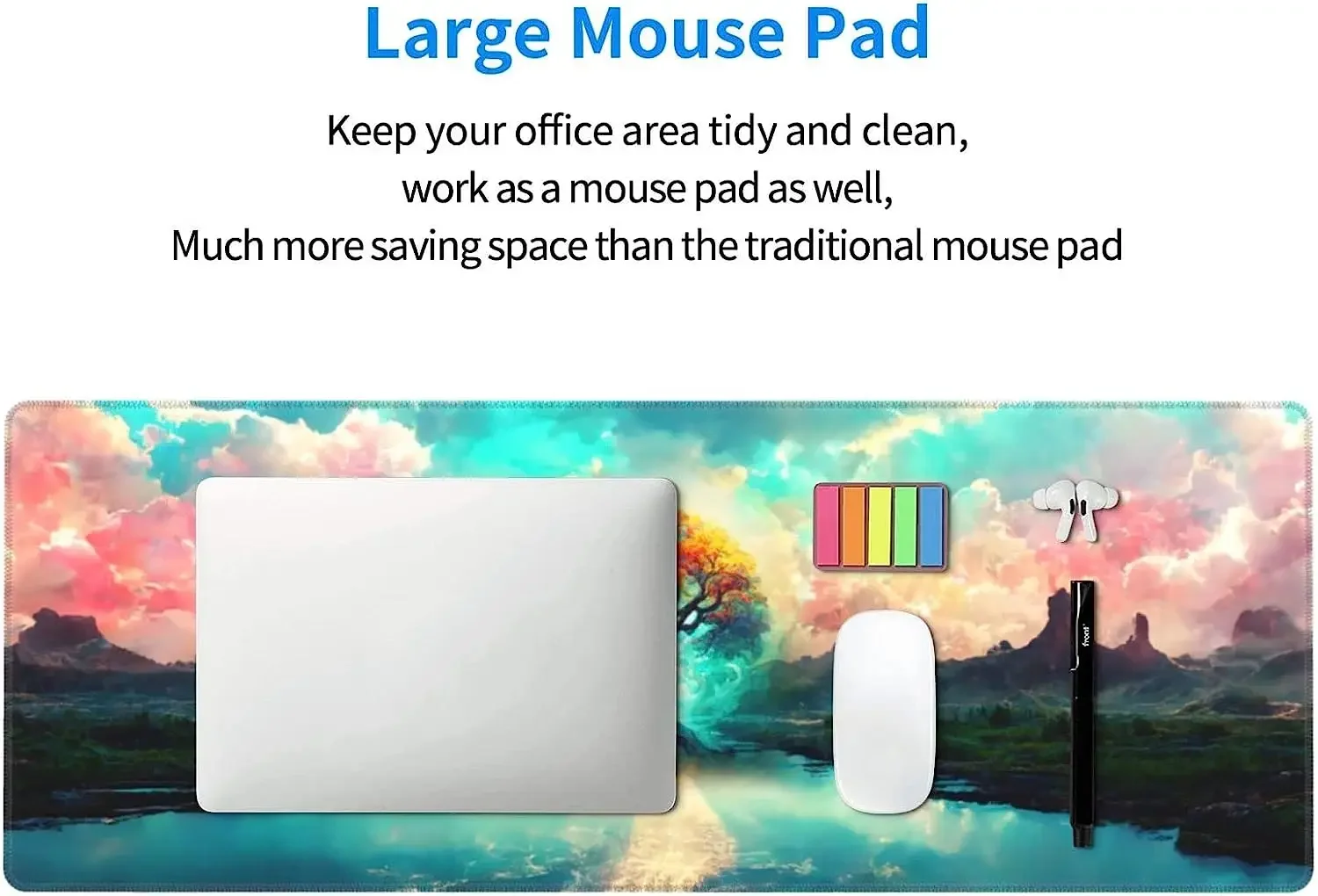 الفن اللون شجرة الحياة تمديد المهنية الألعاب ماوس الوسادة 31.5x11.8 بوصة عدم الانزلاق الكمبيوتر ماوس الوسادة مقاوم للماء حصيرة مكتبية