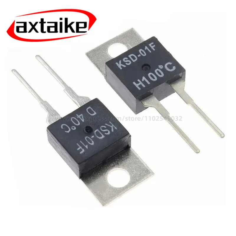 5PCS KSD-01F Temperature Switches TO220 Normally open H and normally closed D 35 degrees -130 degrees