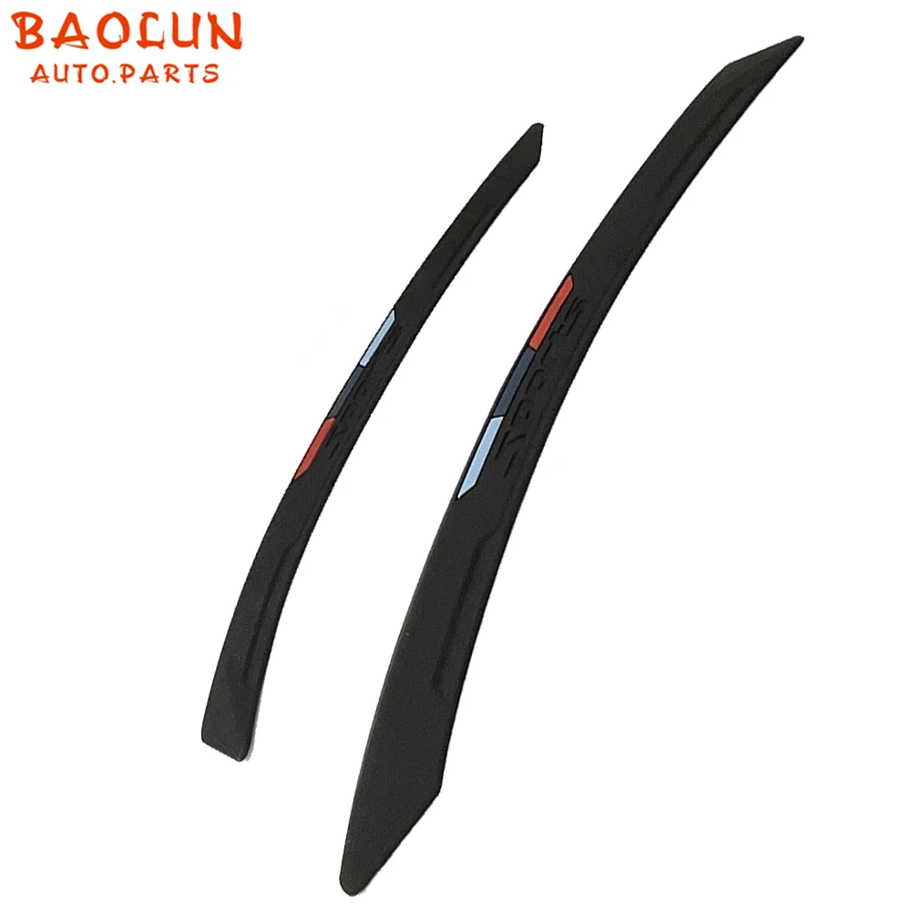 BAOLUN  2Pcs 390MM Universal  Car Fender Flares Arch Wheel Eyebrow Protector Mudguards Waterproof Stickers Black