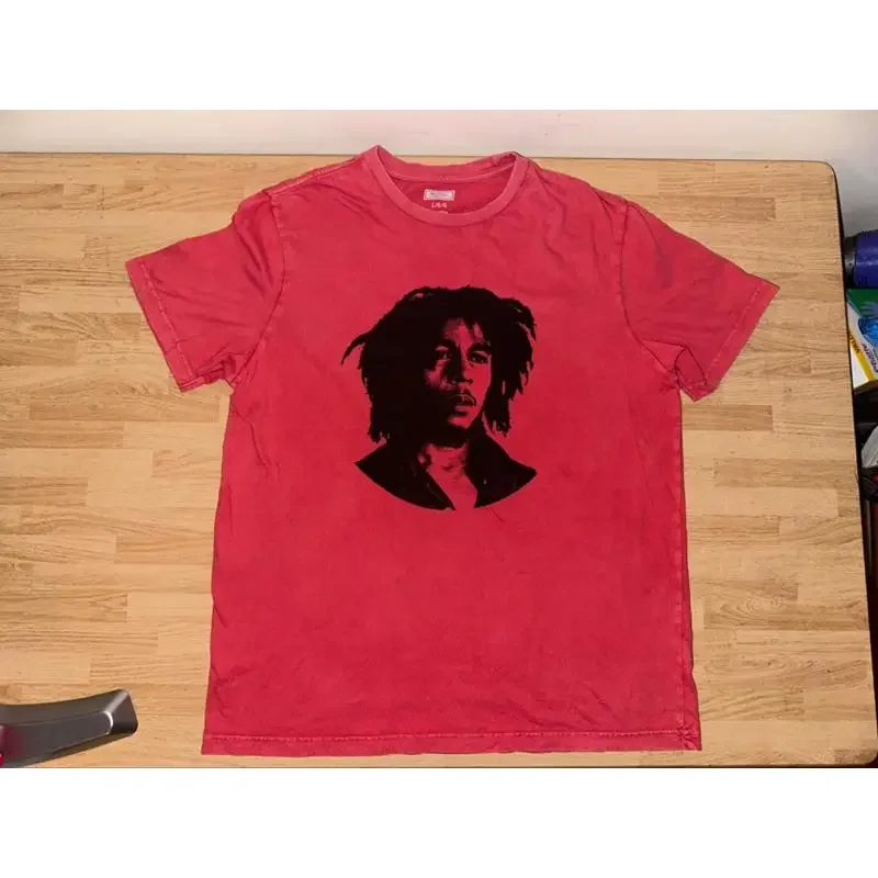 VINTAGE RETRO RED RASTA BOB MARLEY TAILGATE T SHIRT SIZE L LARGE TWO SIDED