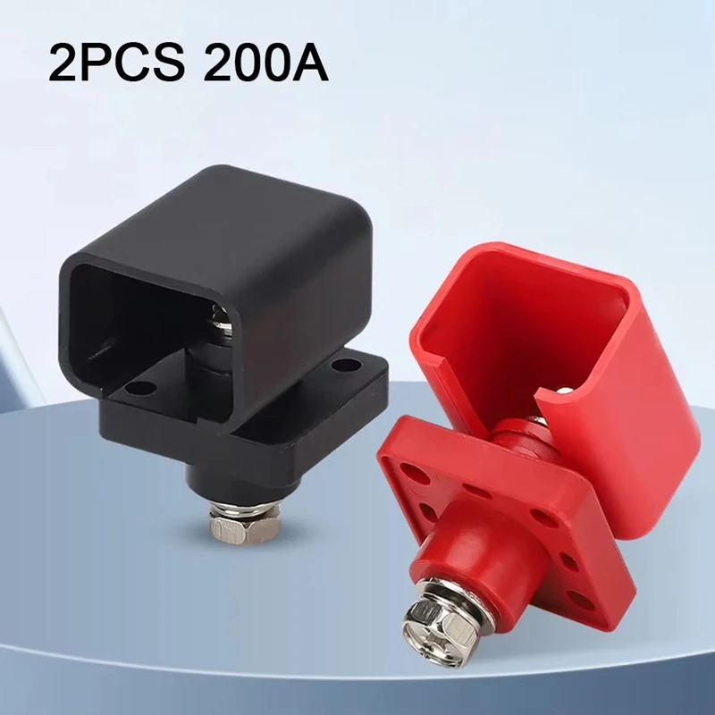 2Pcs 200A High Current Energy Storage Terminal Battery Connector Terminal Block DC500V M8 Wire Core Diameter Lithium