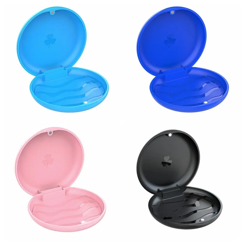 

Reusable Disassembly Retainer Storage Box Portable Waterproof Denture Storage Round Case Oral Care Durable Mouthguard Case Women