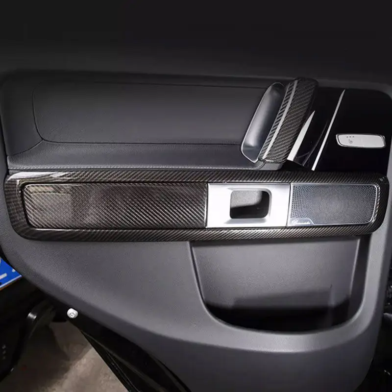 

For Mercedes Benz G Class W463 G500 G63 2019-2022 ABS Carbon Fiber Style Car Accessories Door Handle Frame Sticker Decoration