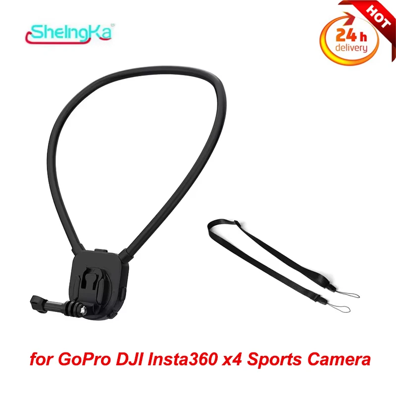 Magnetic Neck Mount Quick Release Hold for GoPro DJI Insta360 x4 Sports Camera for Vlog Video Shooting, SheingKa FLW431