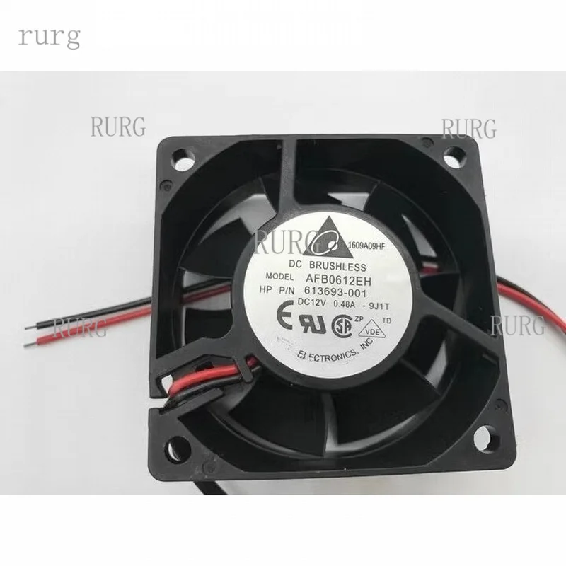 R+ 1-piece Delta AFB0612EH DC12V 0.48A 60*60*25MM 2-wire ball bearing cooling fan