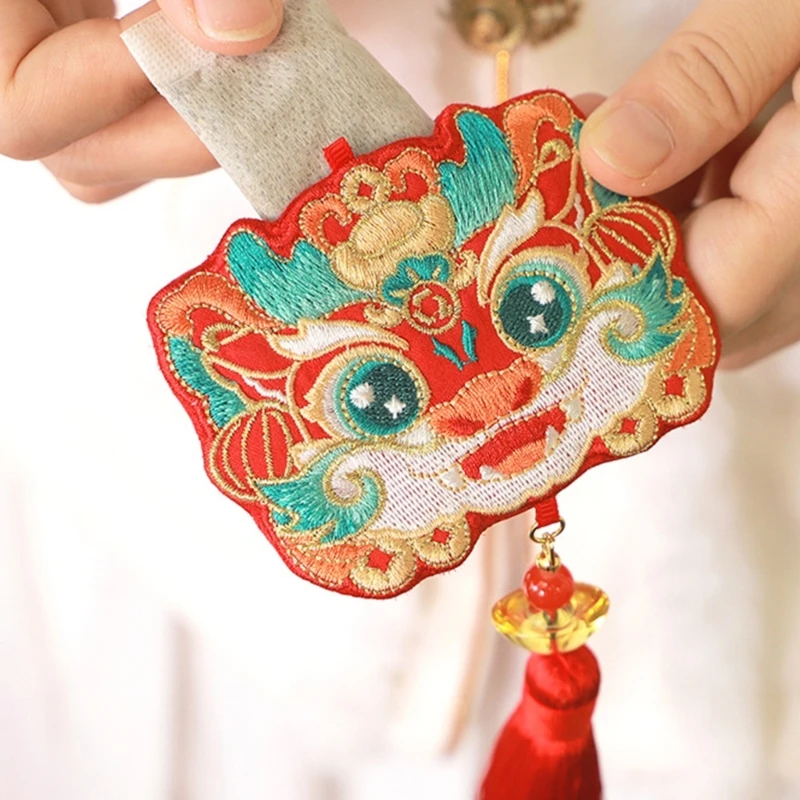 Hanfu Accessories Chinese Dragon Year Embroidered Sachet Bag Jewelry Bag Sachet Empty Sachet Bag