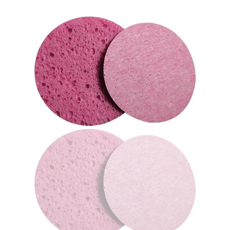 10pcs Pink Soft Facial Cleaning Sponge Pad Facial Washing Cleaning Compressed Cleanser Sponge Puff Spa Face Care Tools