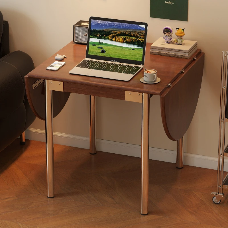 

Medieval solid wood foldable, small household computer desk