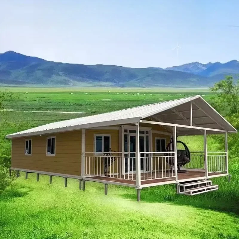 Industrial Container Loft 40ft Exposed Pipes Concrete Floor Urban Studio Design Solar Tiny Home Prefab Container House Hot Sale